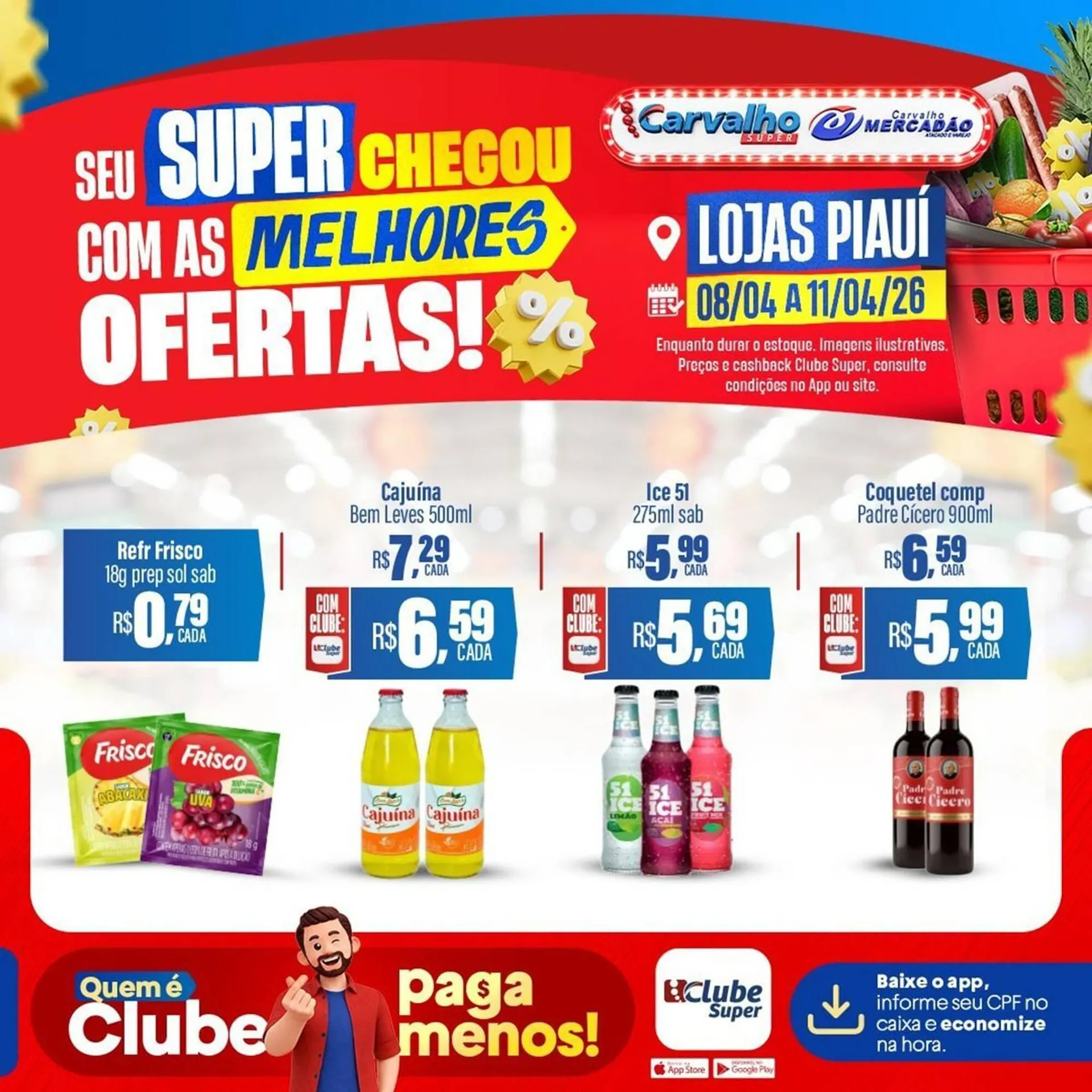 Encarte de Catálogo Carvalho Supermercado 8 de abril até 11 de abril 2026 - Pagina 6