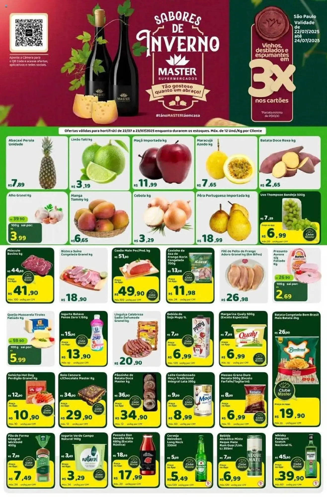 Encarte de Catálogo Master Supermercados 22 de julho até 24 de julho 2025 - Pagina 1