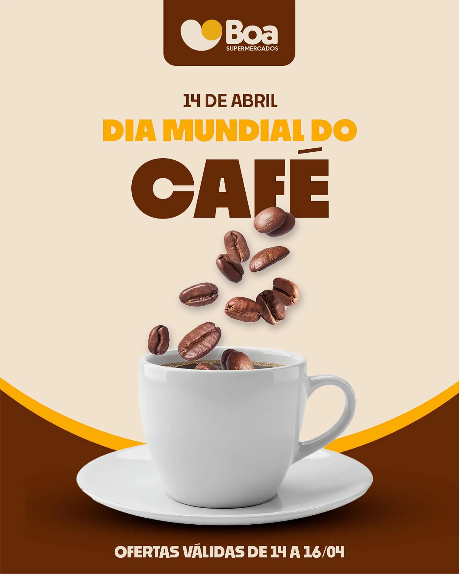 Encarte de Tabloide Boa Supermercados 14 de abril até 16 de abril 2026 - Pagina 1