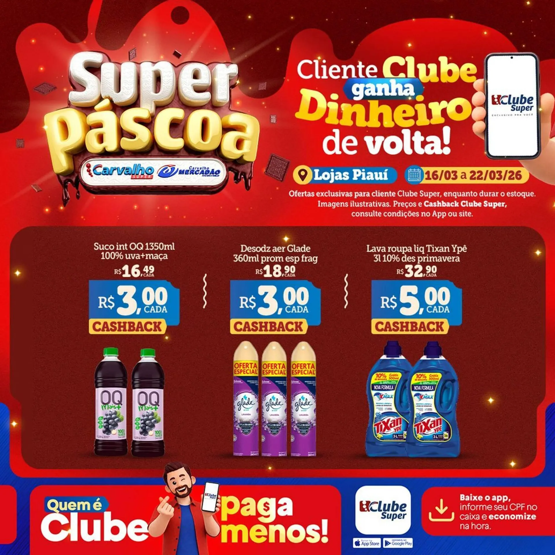 Encarte de Catálogo Carvalho Supermercado 16 de março até 22 de março 2026 - Pagina 2