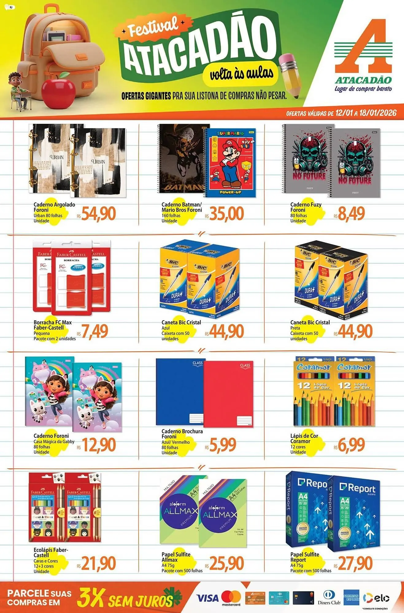 Encarte de Folheto Atacadão 13 de janeiro até 18 de janeiro 2026 - Pagina 1