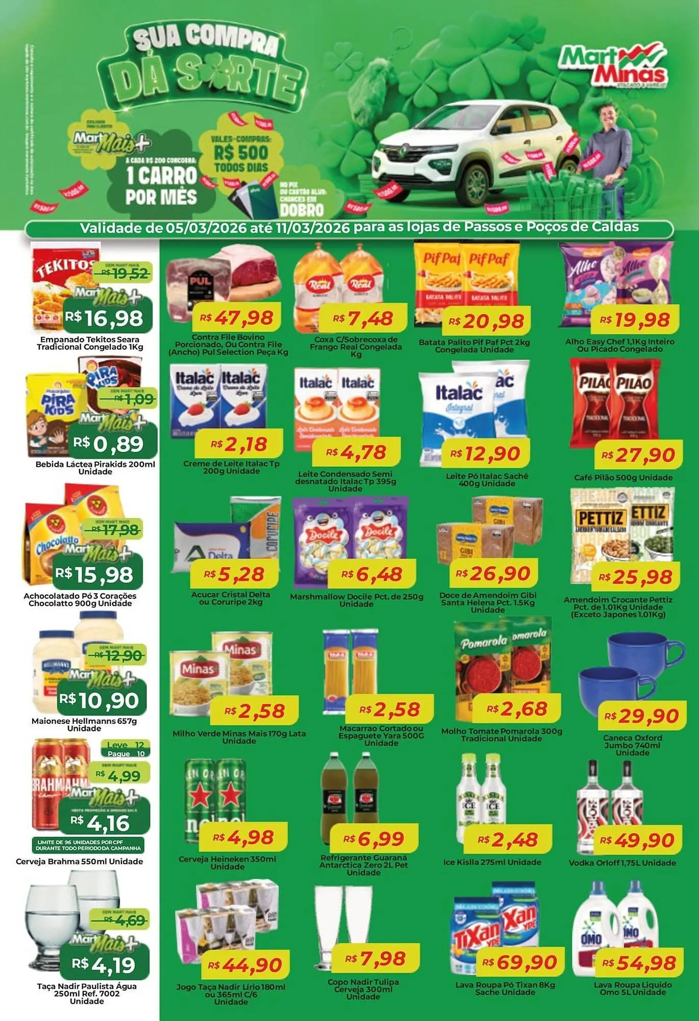 Encarte de Folheto Mart Minas 5 de março até 11 de março 2026 - Pagina 1