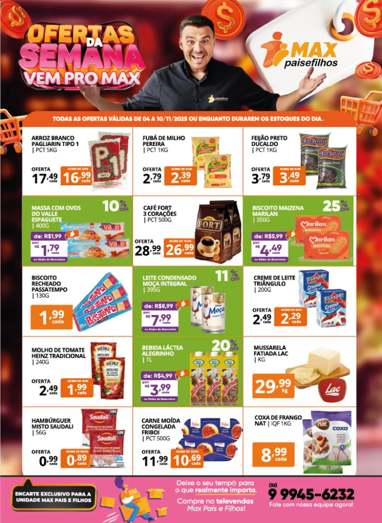 Encarte de Catálogo Pais e Filhos Supermercados 4 de novembro até 10 de novembro 2025 - Pagina 1