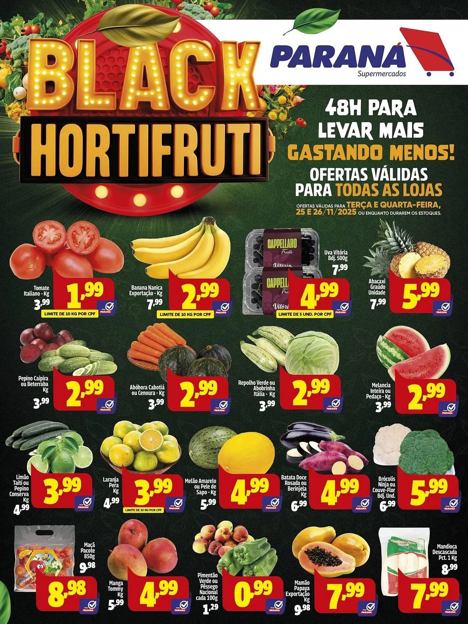 Encarte de Folheto Supermercado Paraná 25 de novembro até 26 de novembro 2025 - Pagina 1