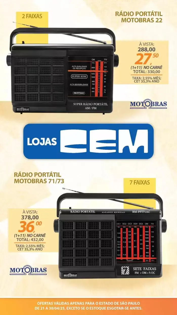 Encarte de Encarte Lojas Cem 18 de abril até 30 de abril 2025 - Pagina 48