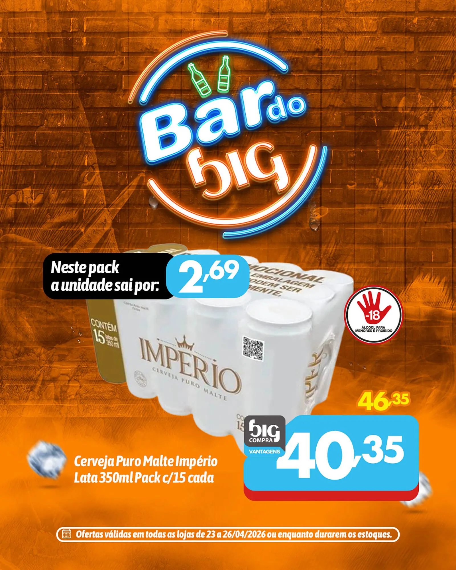 Encarte de Catálogo Supermercados Big Compra 23 de abril até 26 de abril 2026 - Pagina 1