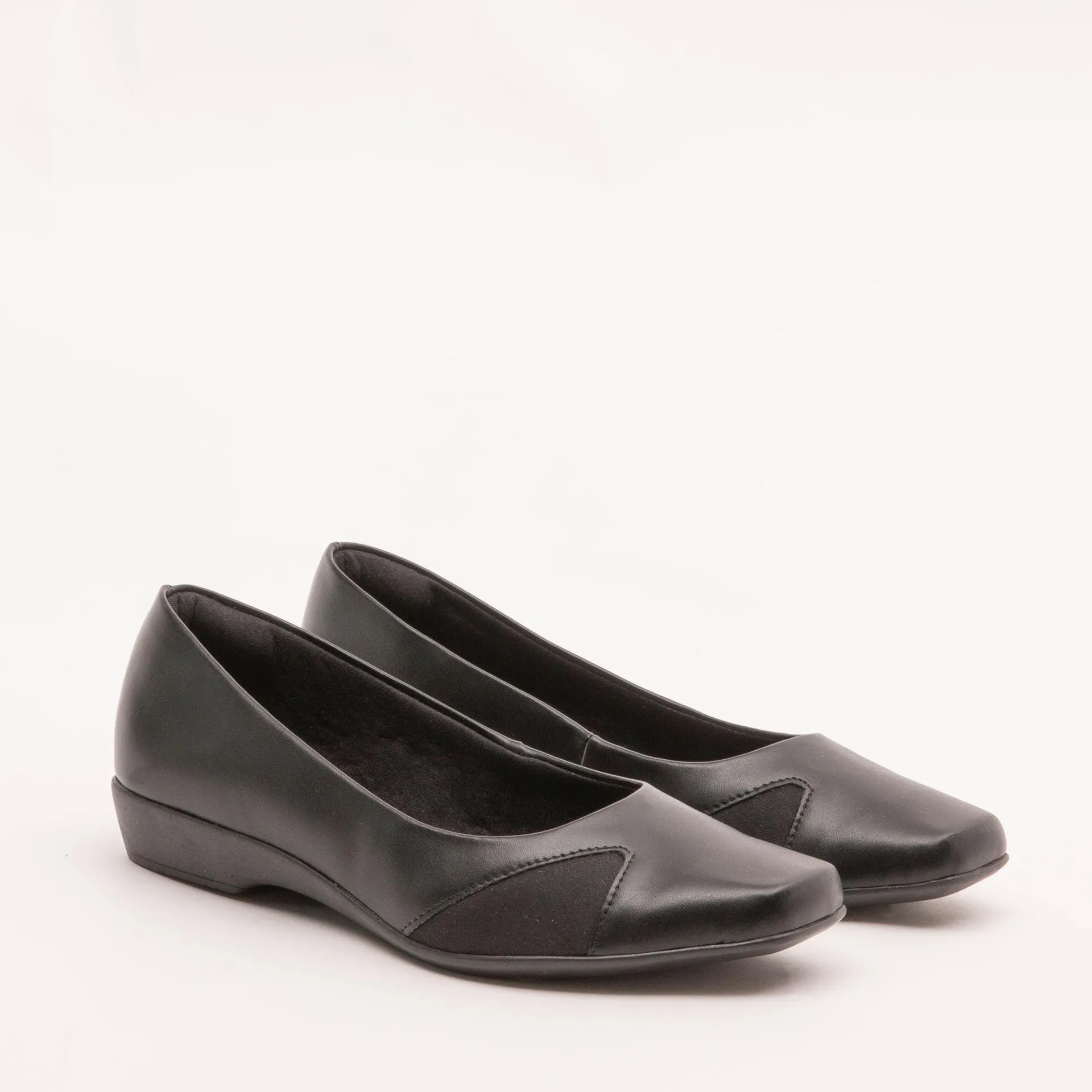Sapatilha bico quadrado comfort - PRETA