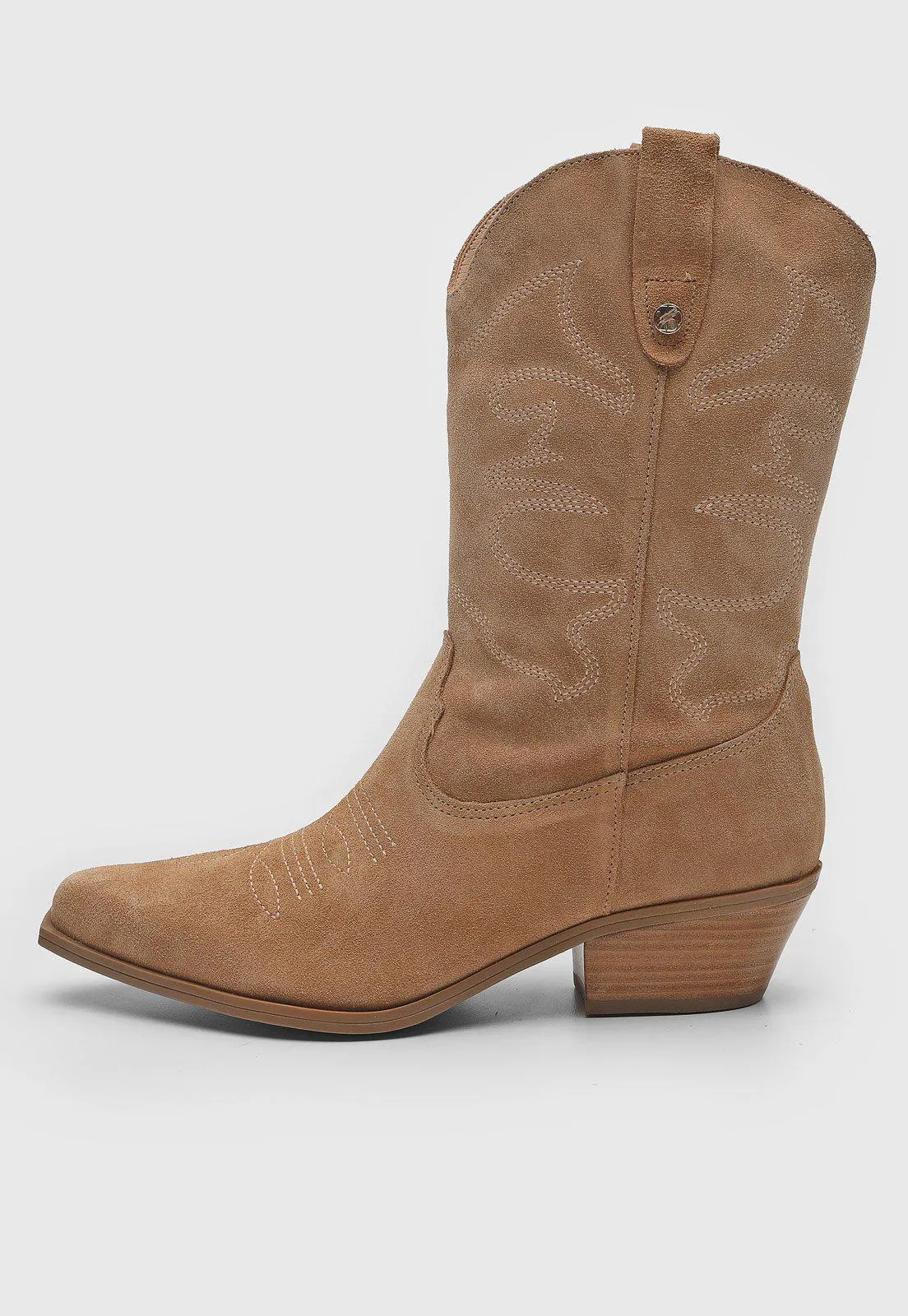 Bota Western Bottero Bordado Bege