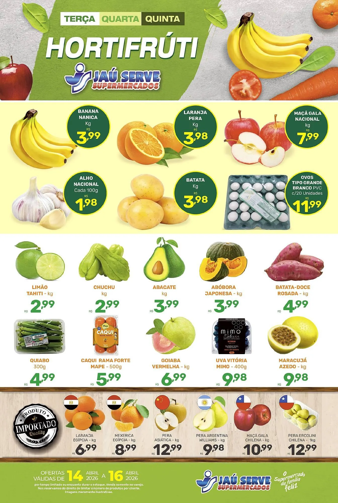 Encarte de Catálogo Supermercados Jau Serve 15 de abril até 16 de abril 2026 - Pagina 1