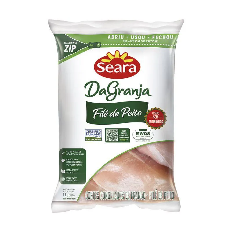Filé de peito DaGranja IQF 1kg