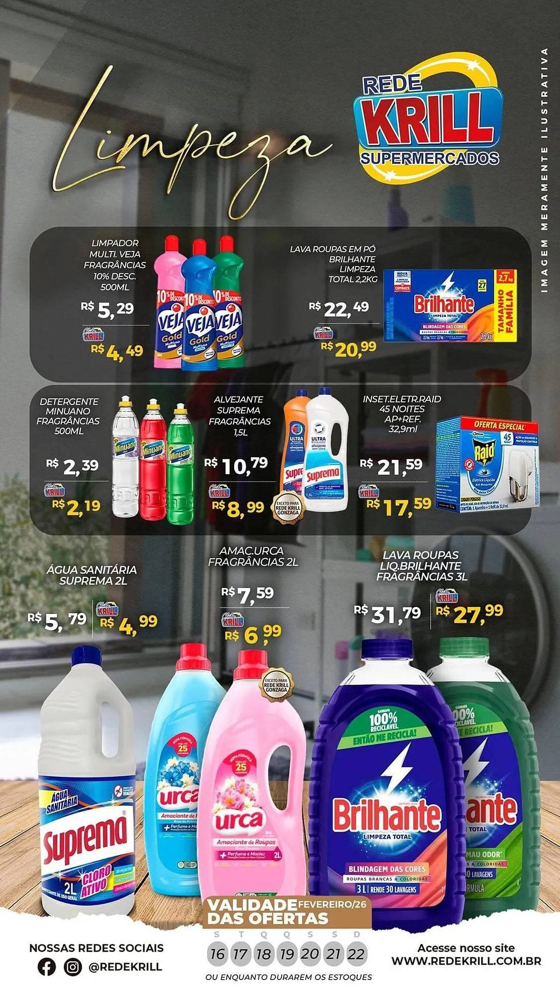 Encarte de Folheto Rede Krill 16 de fevereiro até 22 de fevereiro 2026 - Pagina 1