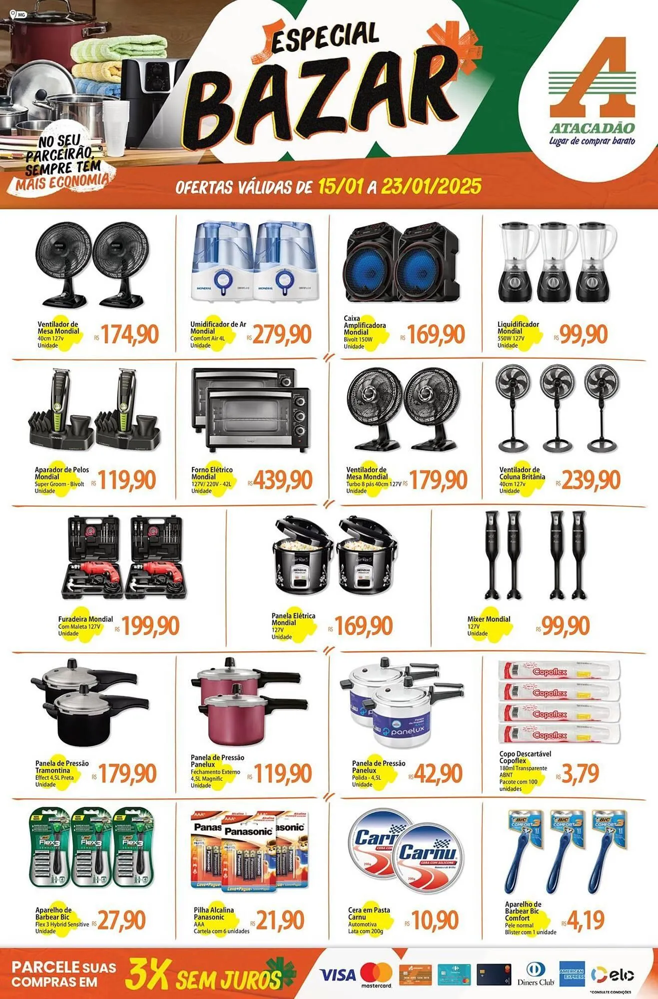 Encarte de Folheto Atacadão 15 de janeiro até 23 de janeiro 2026 - Pagina 1