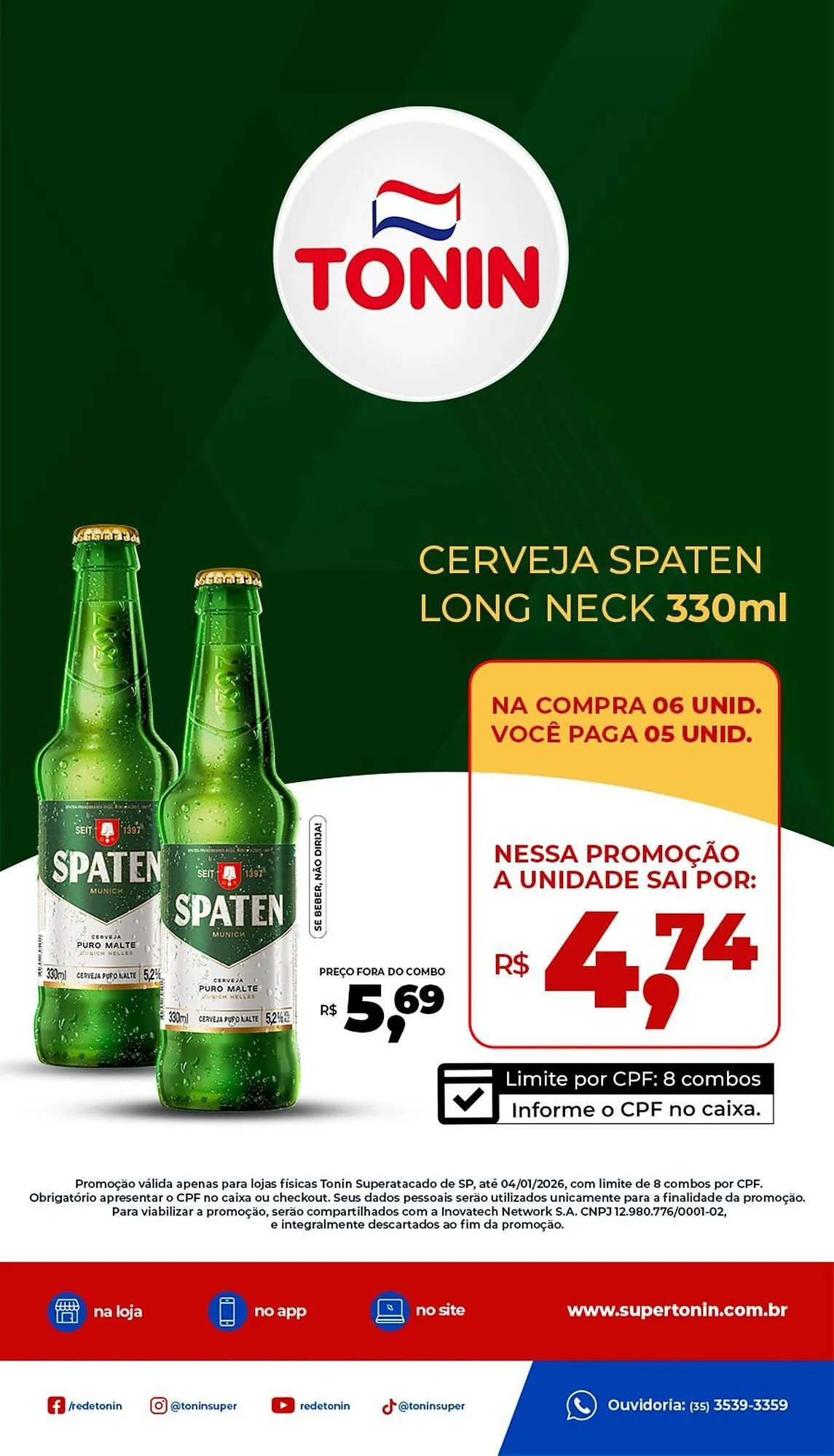 Encarte de Catálogo Tonin Superatacado 3 de dezembro até 4 de janeiro 2026 - Pagina 1