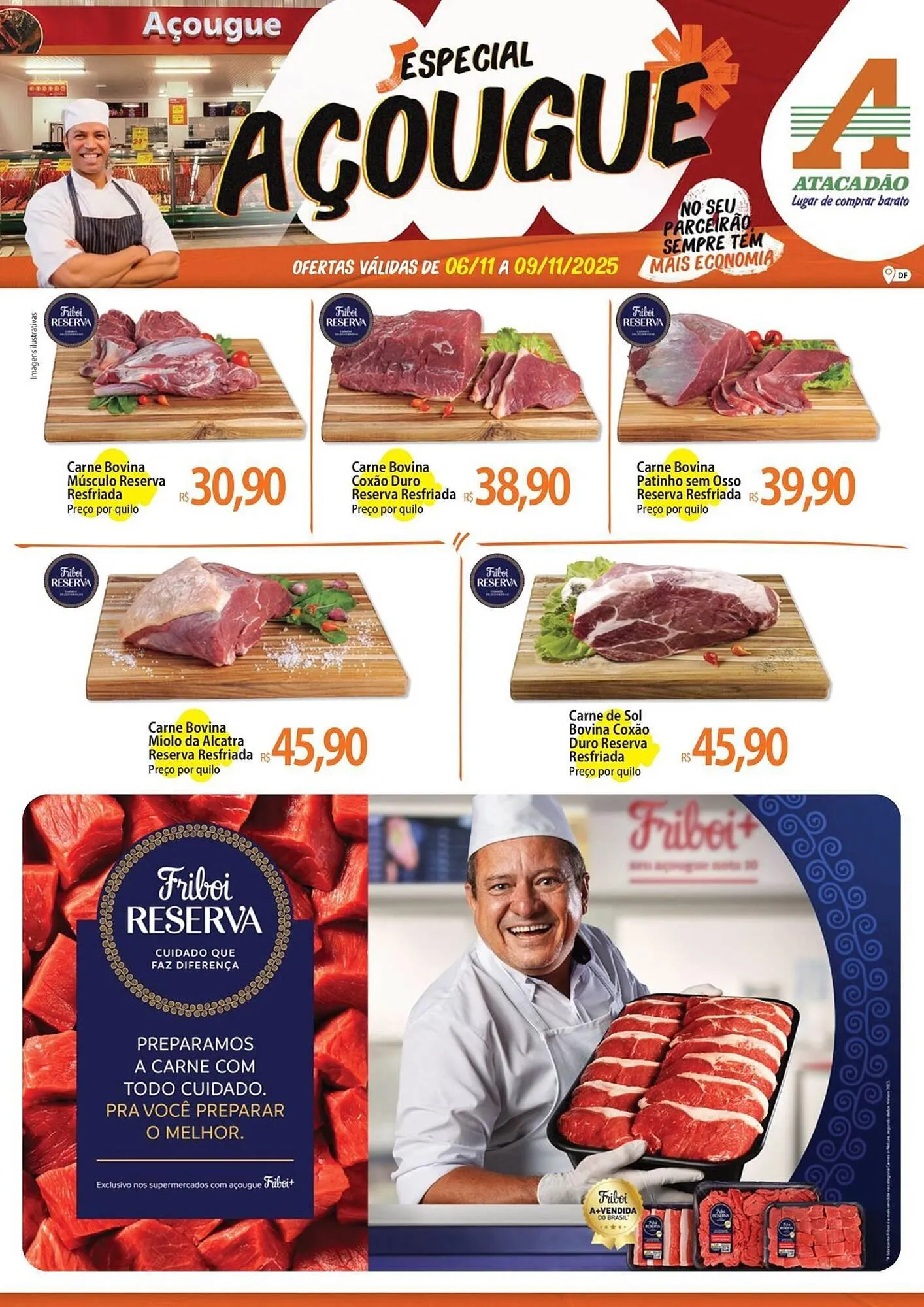 Encarte de Folheto Atacadão 6 de novembro até 9 de novembro 2025 - Pagina 1