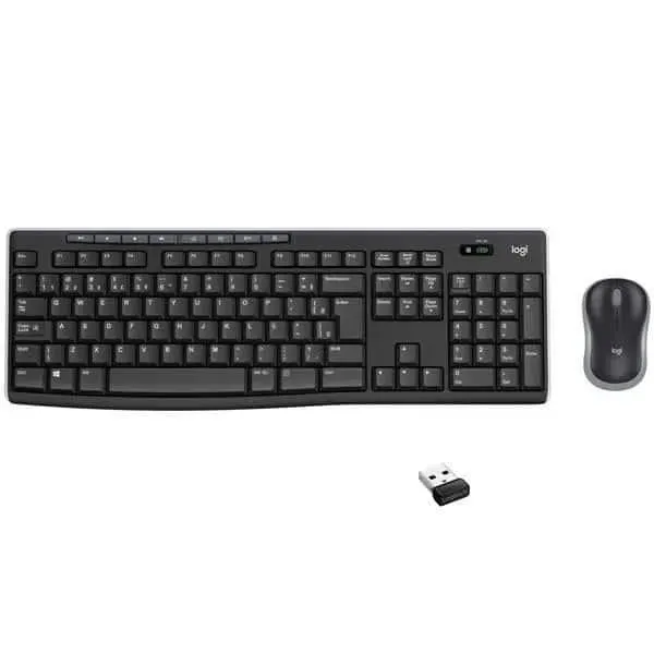 Combo Teclado e Mouse sem fio Logitech MK270 com Teclas de Mídia de Fácil Acesso, Conexão USB, Pilhas Inclusas e Layout ABNT2 CX 1 UN