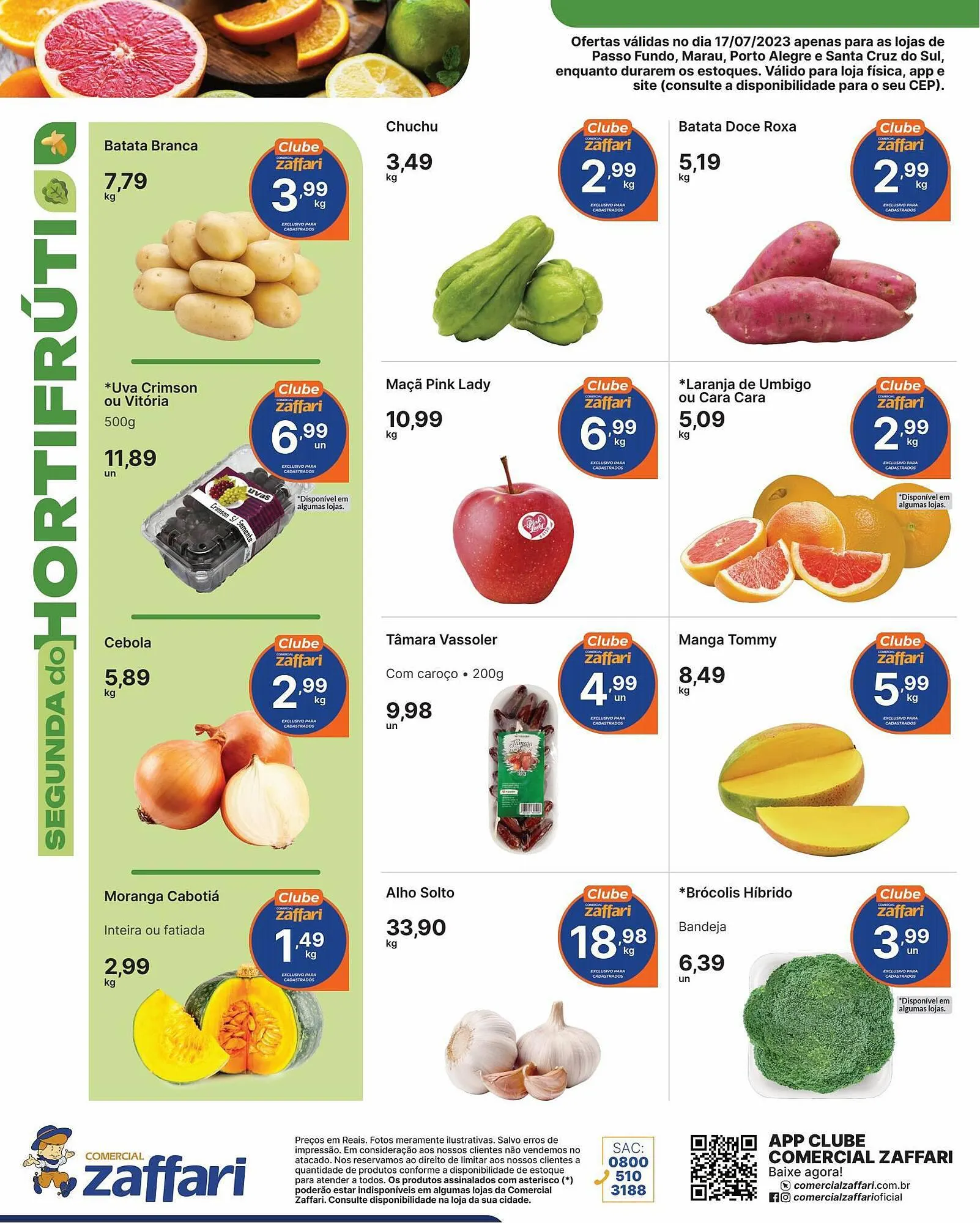 Encarte de Catálogo Comercial Zaffari 17 de julho até 20 de julho 2023 - Pagina 1