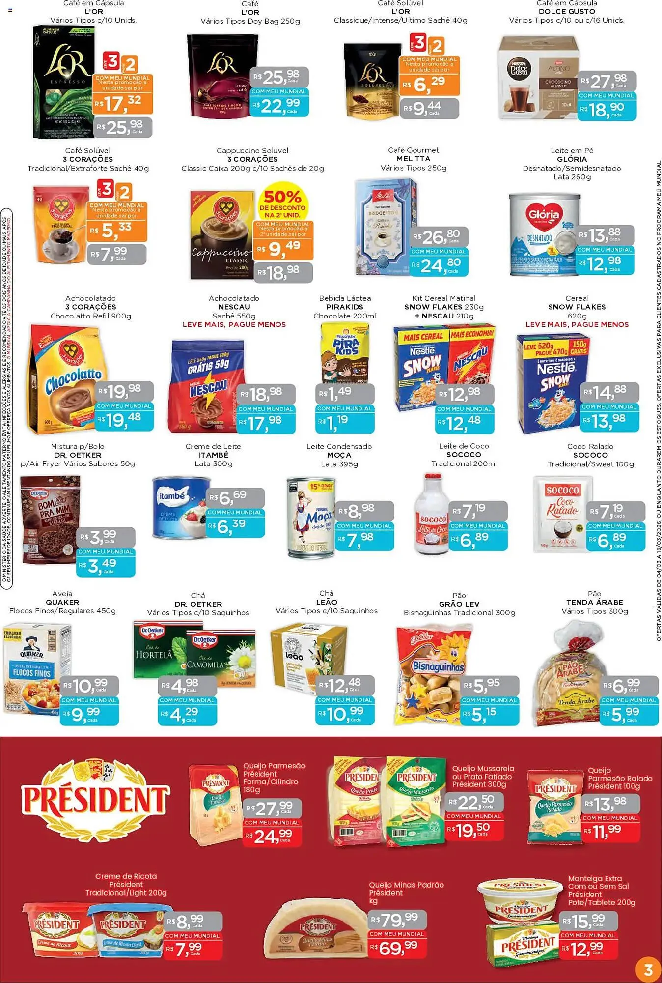 Encarte de Encarte Supermercados Mundial 4 de março até 19 de março 2026 - Pagina 3
