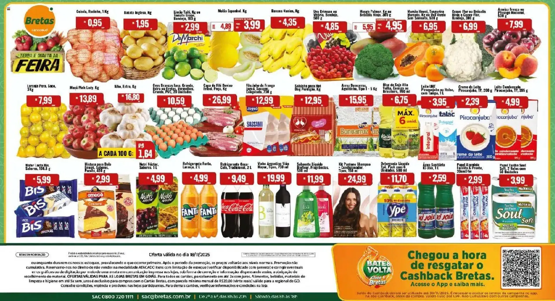Encarte de Catálogo Supermercados Bretas 18 de novembro até 19 de novembro 2025 - Pagina 1