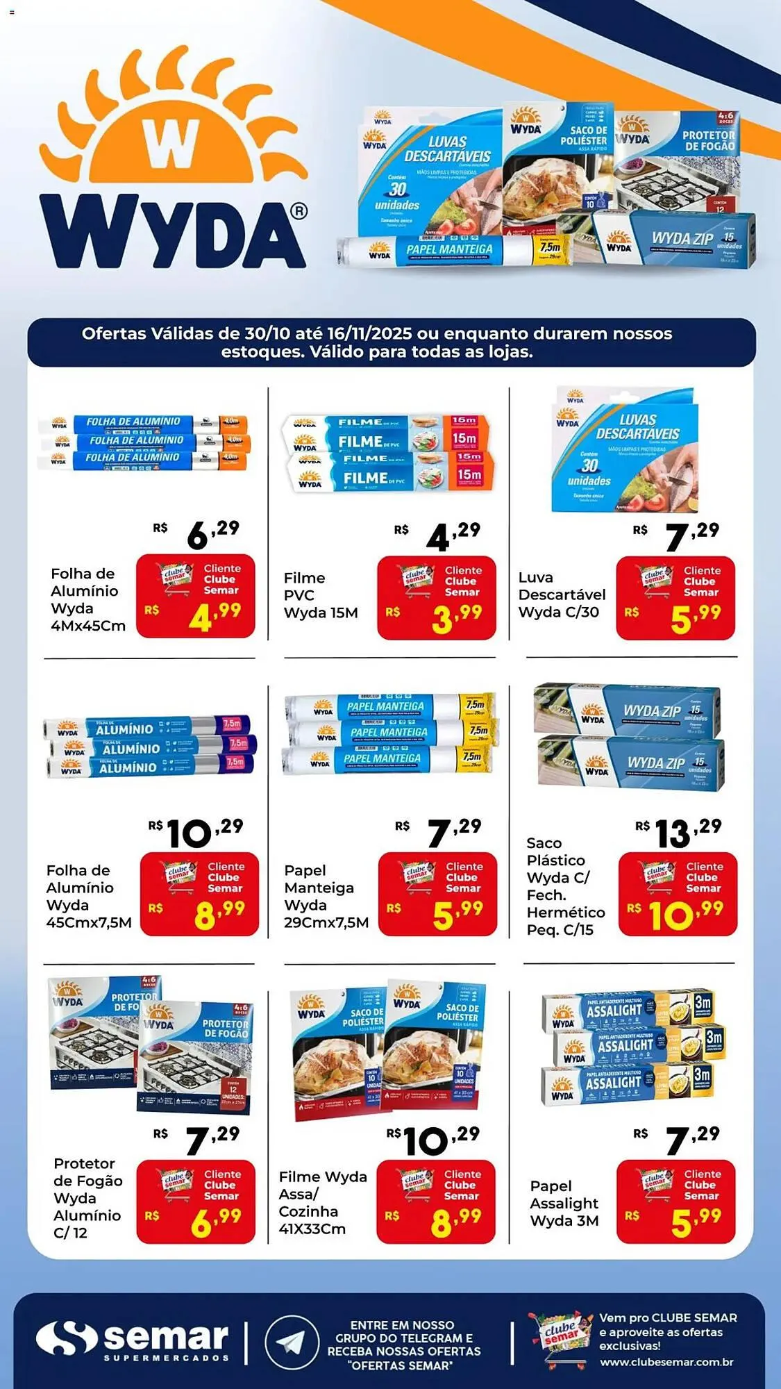 Encarte de Folheto Semar Supermercado 30 de outubro até 17 de novembro 2025 - Pagina 1