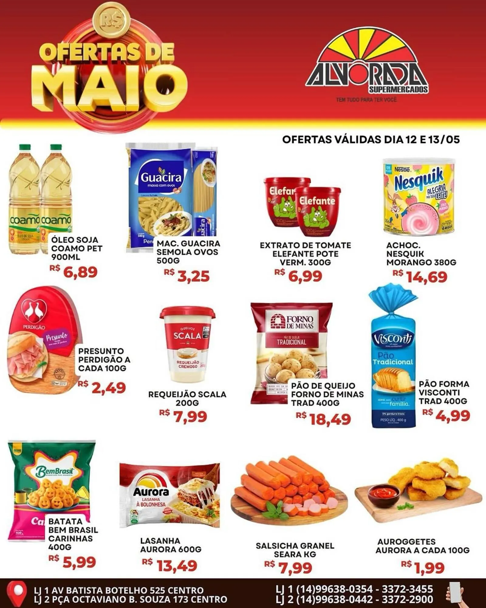 Encarte de Catálogo Alvorada Supermercados 12 de maio até 13 de maio 2026 - Pagina 1