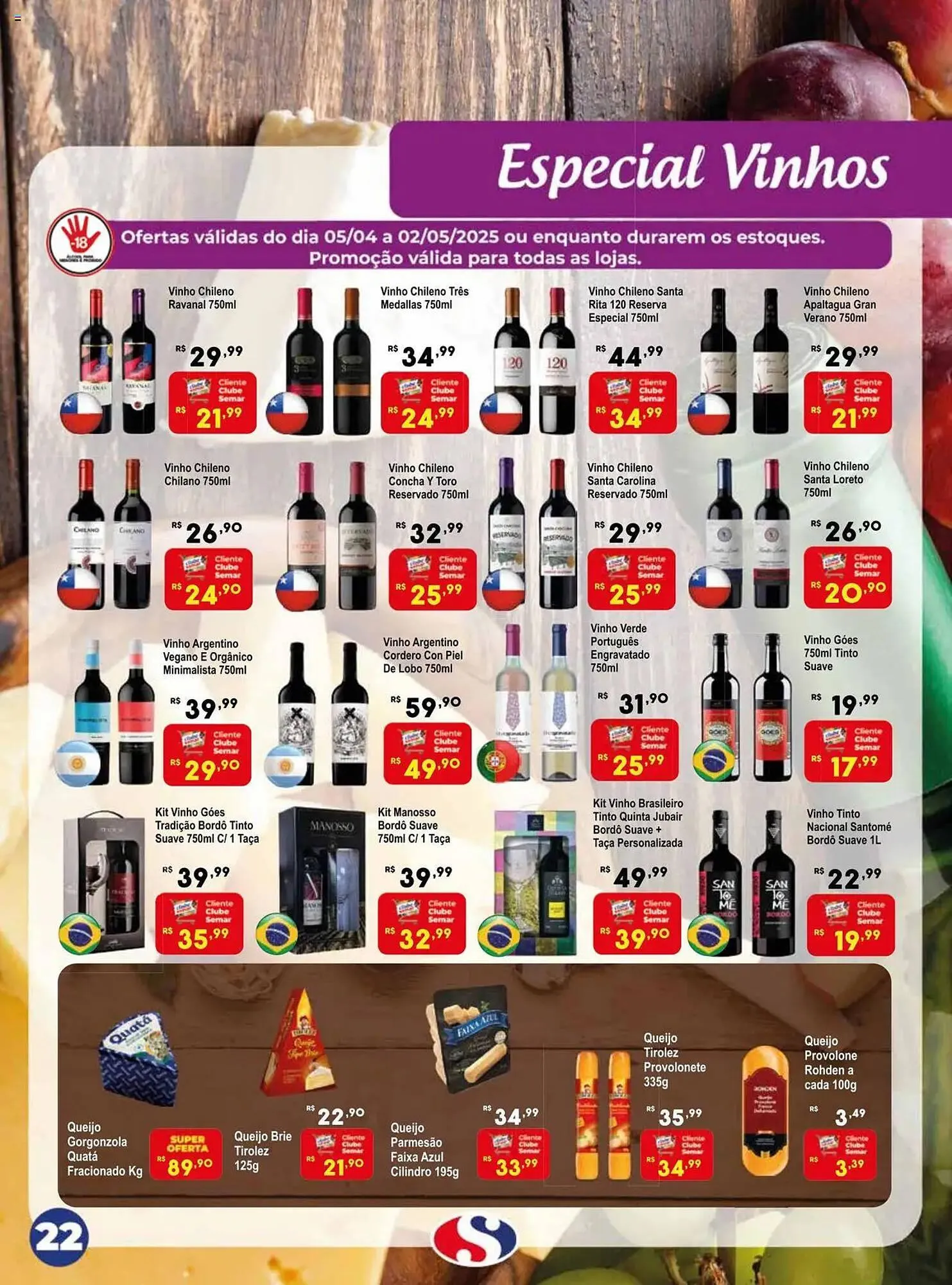 Encarte de Catálogo Semar Supermercado 5 de abril até 2 de maio 2025 - Pagina 22