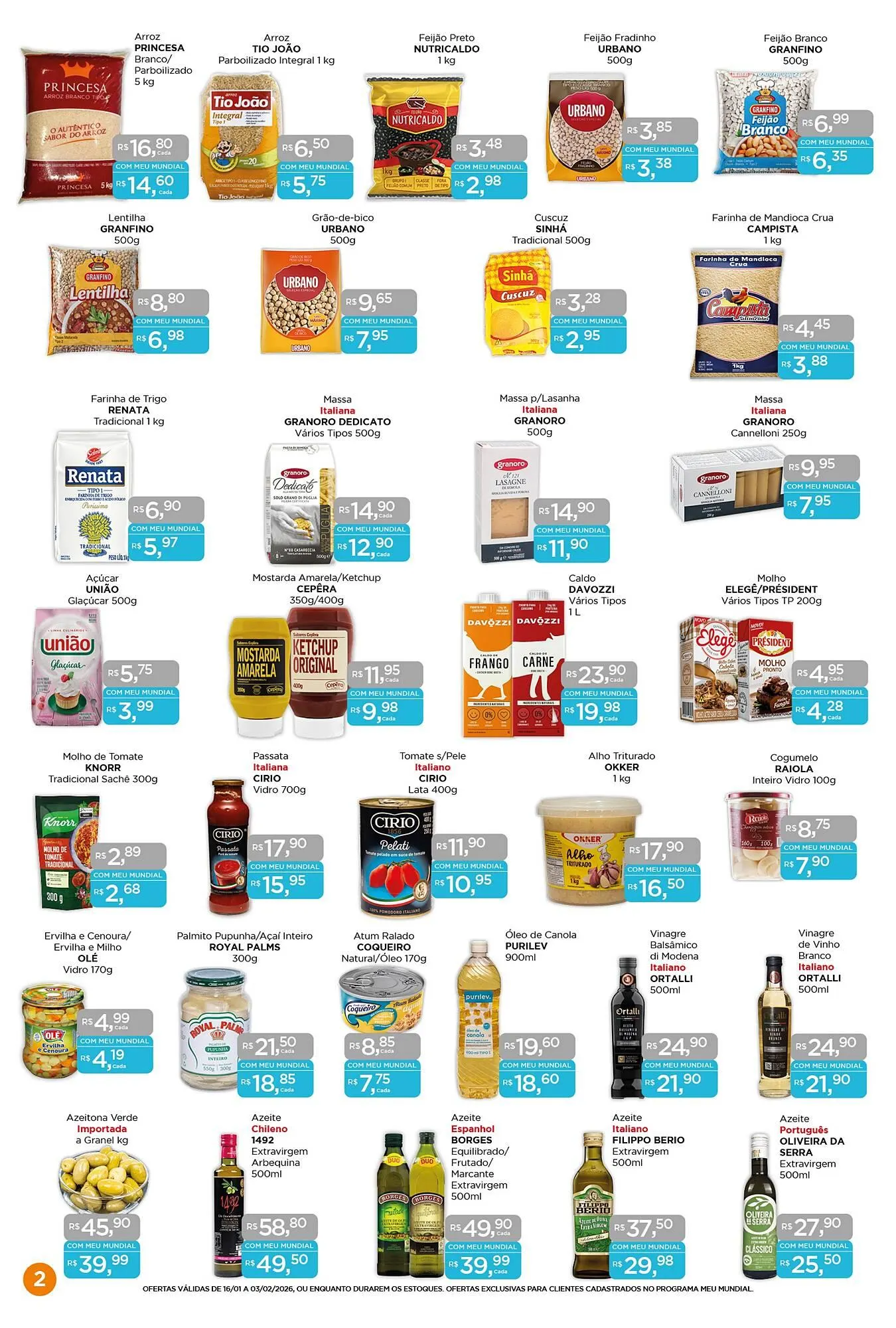 Encarte de Encarte Supermercados Mundial 16 de janeiro até 3 de fevereiro 2026 - Pagina 2