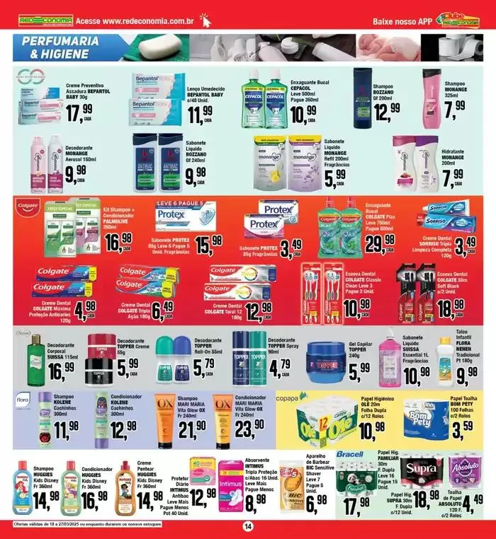 Encarte de Ofertas Rede Economia 21 de março até 23 de março 2025 - Pagina 14