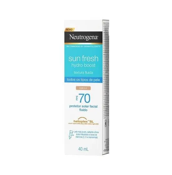 Protetor Solar Facial Neutrogena Sun Fresh Boost FPS 70 Cor 2 40ml