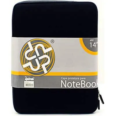 Capa luva p/notebook 14" em neoprene preta Up PT 1 UN