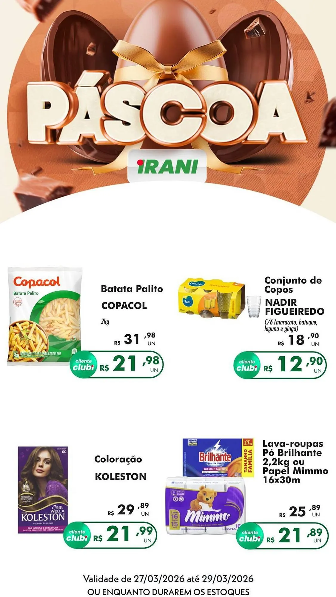 Encarte de Catálogo Irani Supermercados 27 de março até 29 de março 2026 - Pagina 1