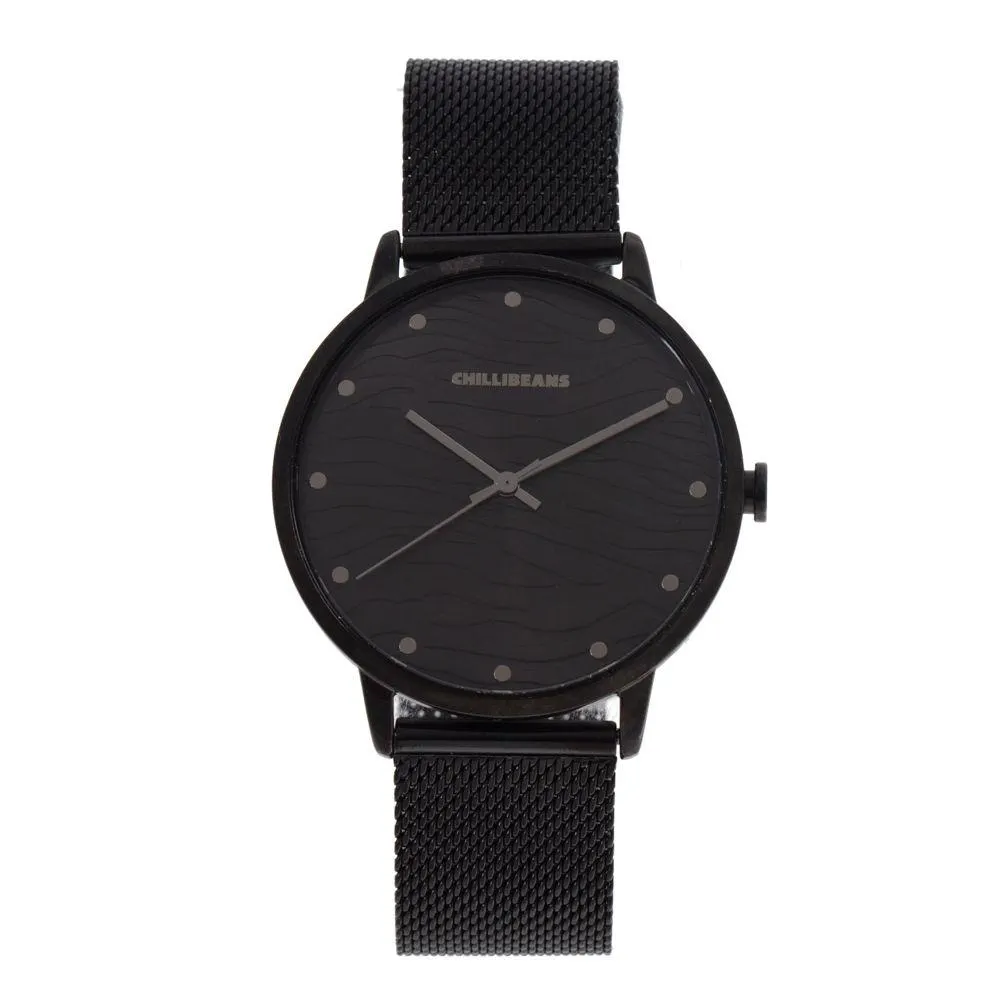 Relógio Analógico Feminino Chilli Beans Textured Preto - RE.MT.1273.0101 M