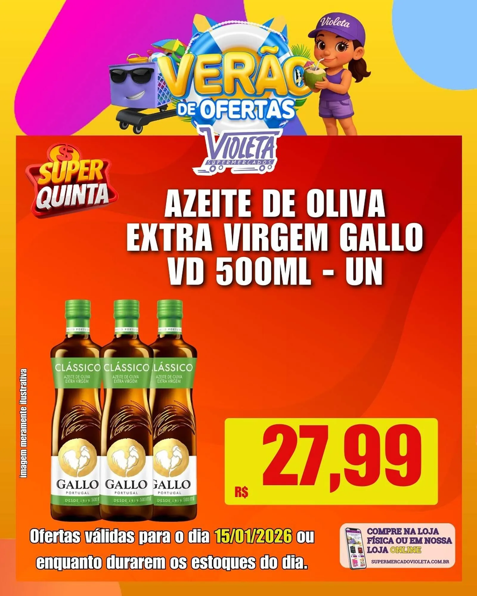 Encarte de Catálogo Violeta Supermercados 15 de janeiro até 15 de janeiro 2026 - Pagina 1