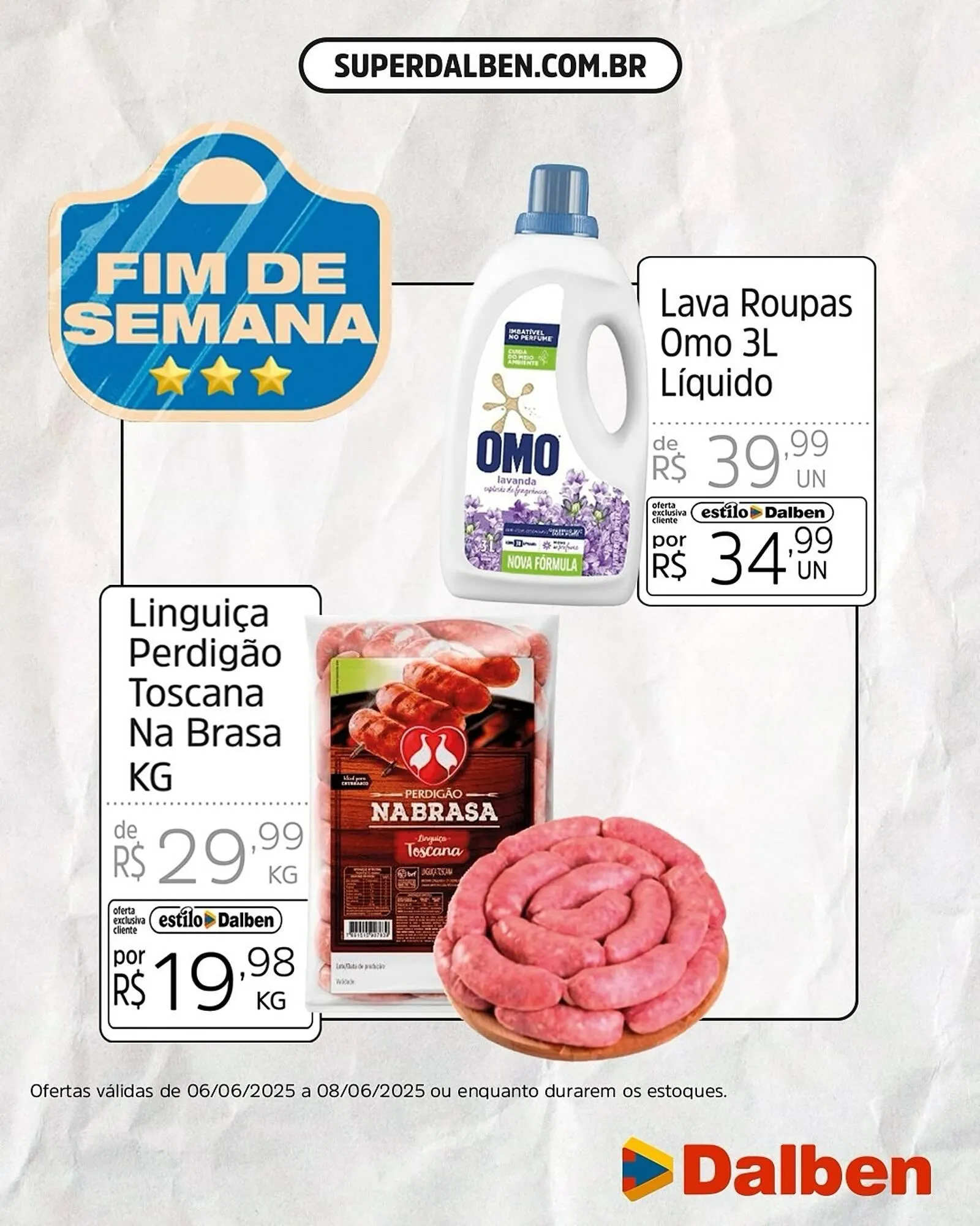 Encarte de Catálogo Supermercado Dalben 6 de junho até 8 de junho 2025 - Pagina 1