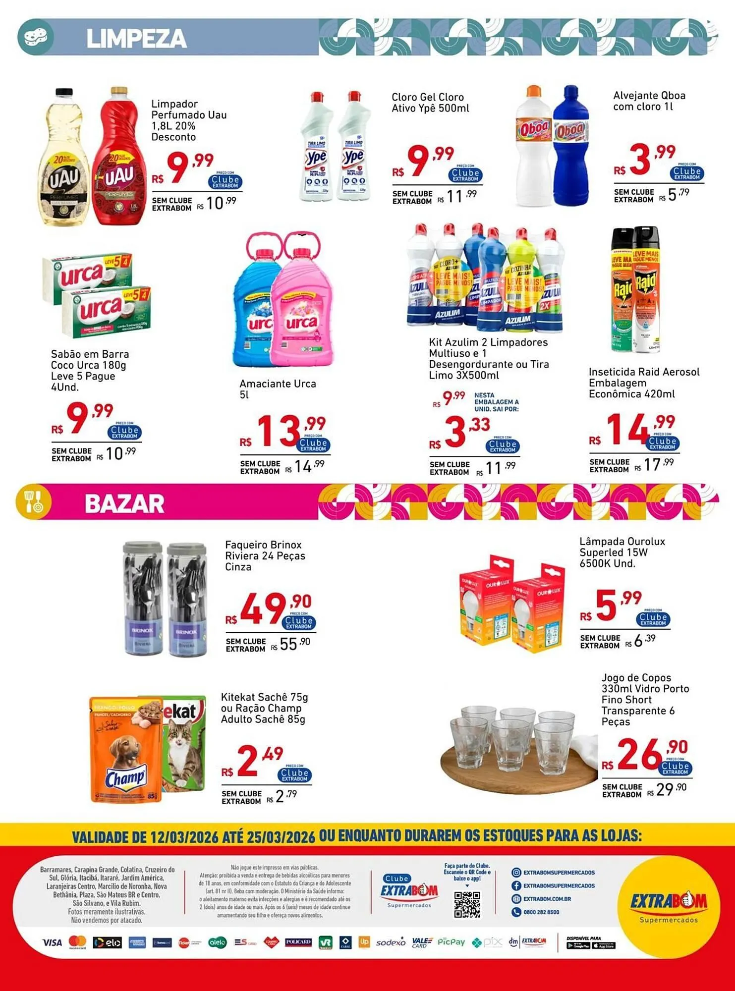 Encarte de Catálogo Extrabom Supermercados 12 de março até 22 de março 2026 - Pagina 12