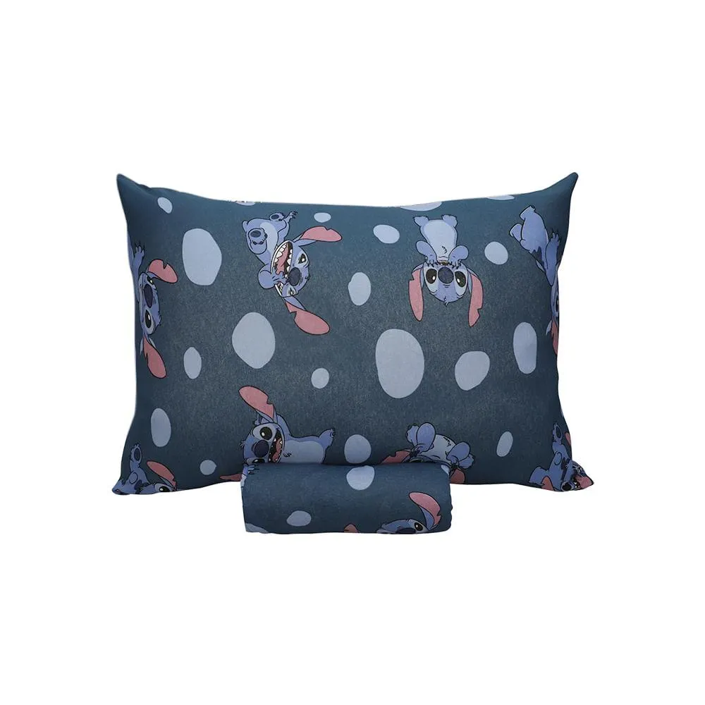 Jogo de Cama Solteiro Estampa Disney Stitch Pedras 30cm 2 Peças 0310505PD - Portallar