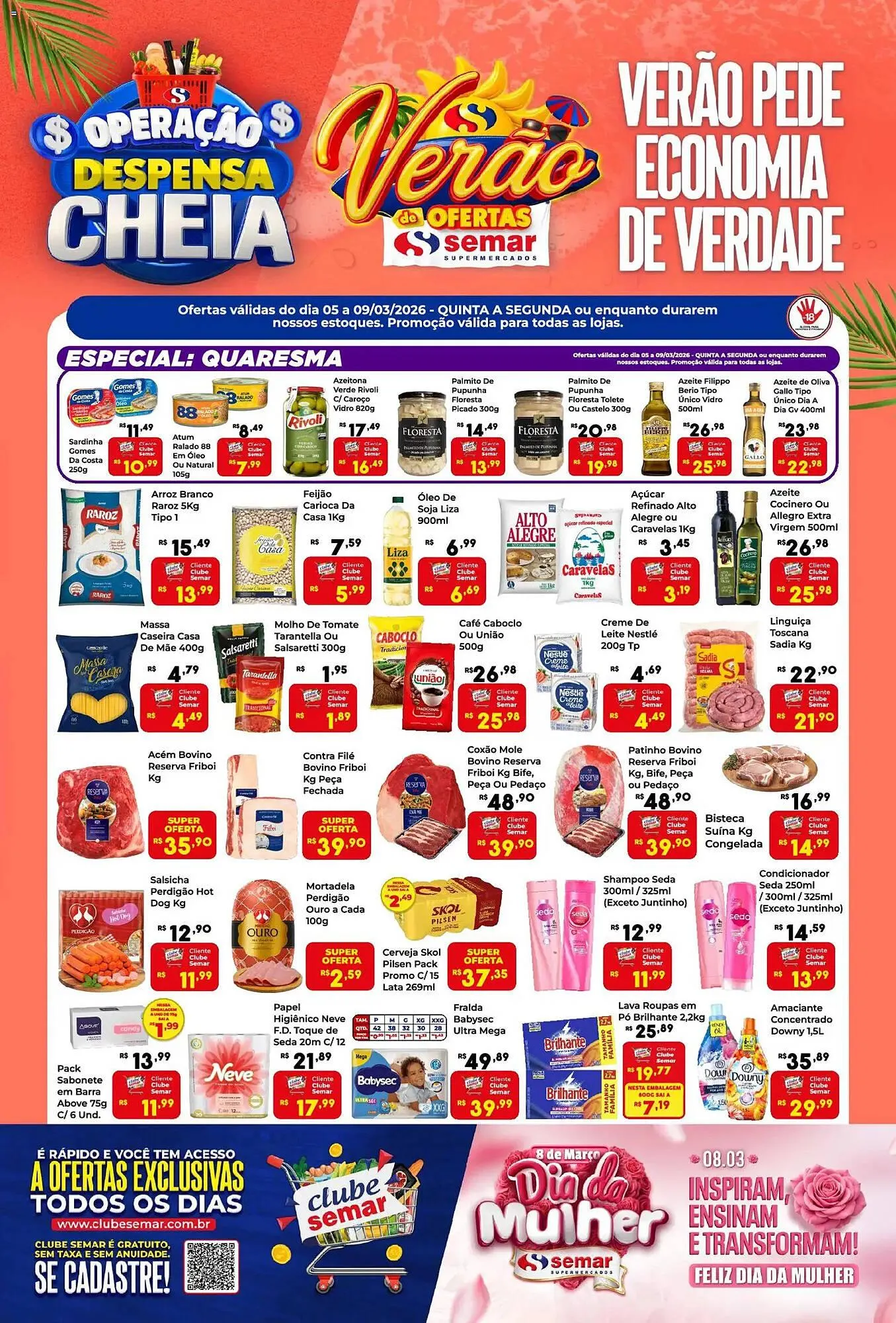 Encarte de Folheto Semar Supermercado 5 de março até 9 de março 2026 - Pagina 1