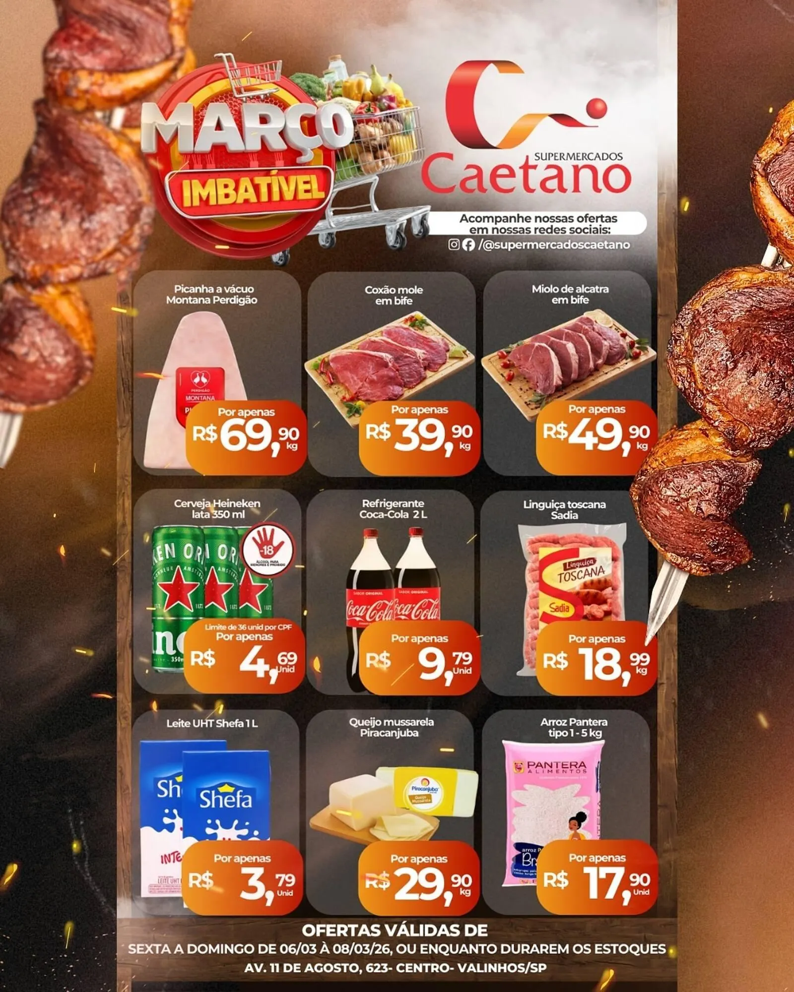 Encarte de Catálogo Supermercados Caetano 6 de março até 8 de março 2026 - Pagina 1