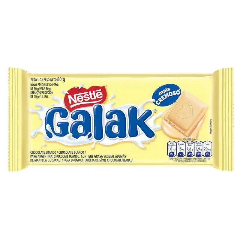Chocolate Branco NESTLÉ Galak 80g