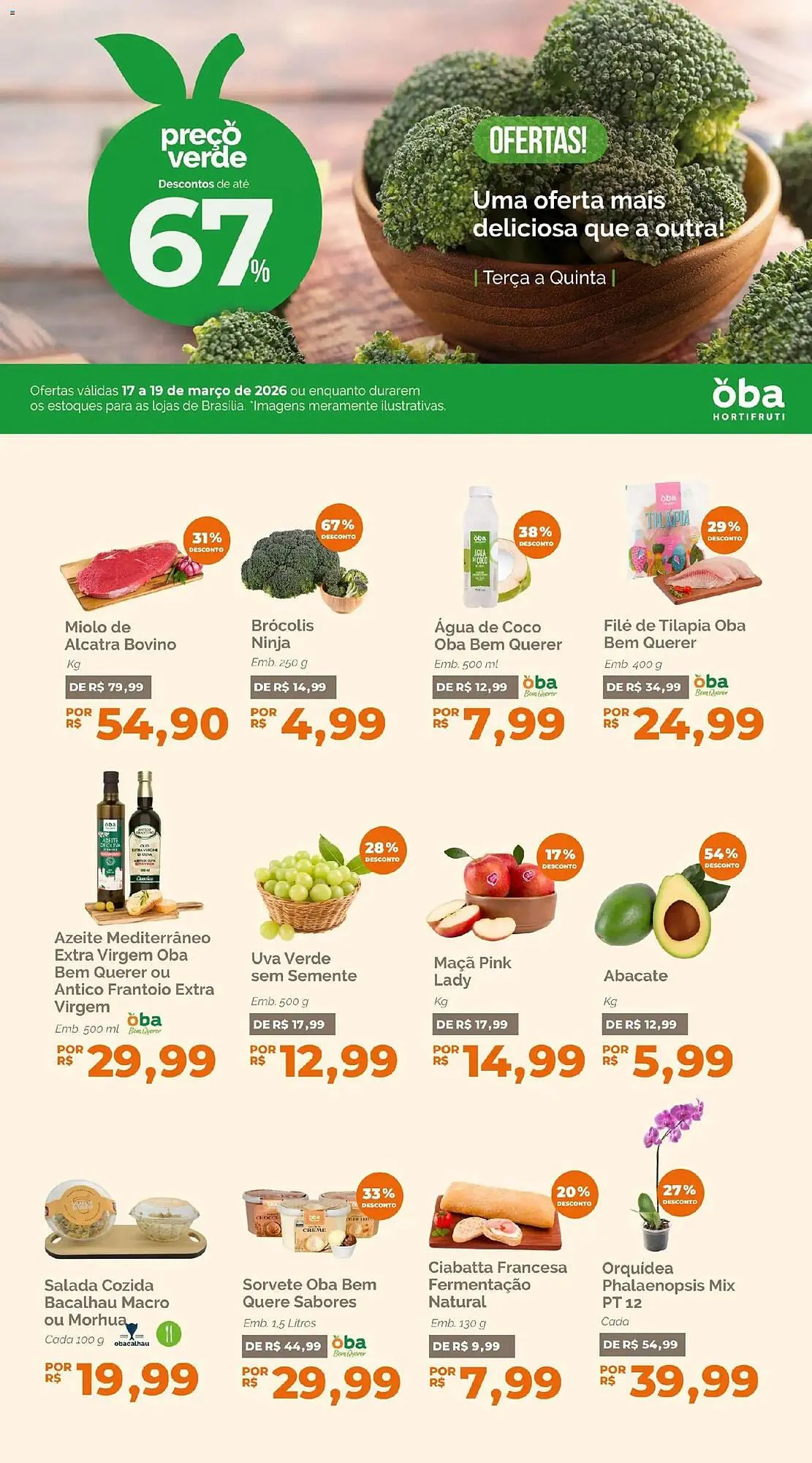 Encarte de Folheto Oba Hortifruti 17 de março até 20 de março 2026 - Pagina 1