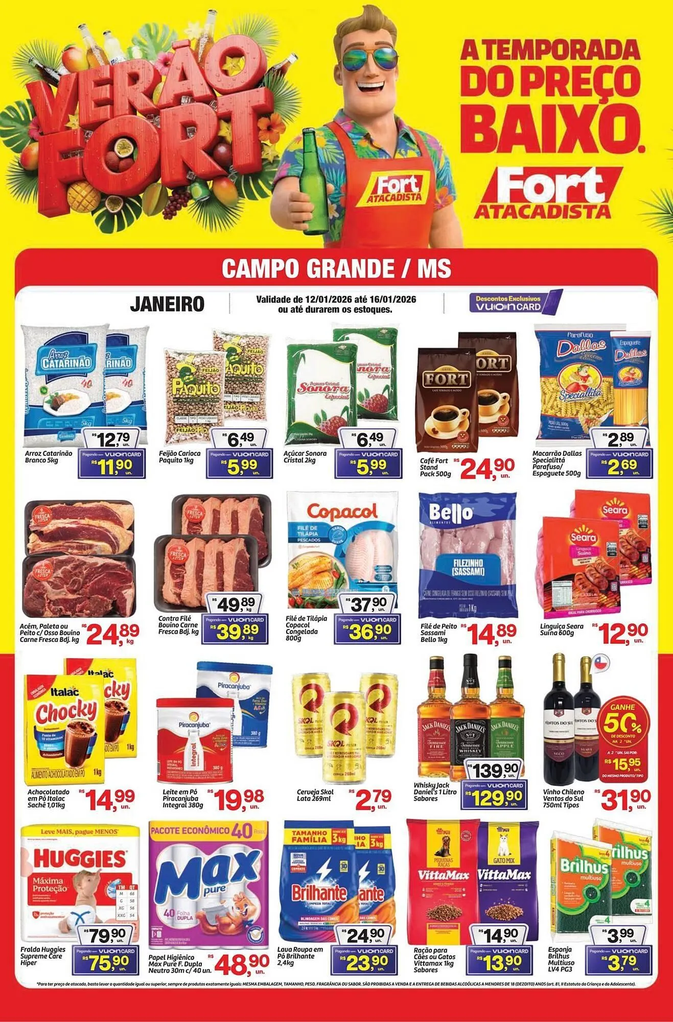 Encarte de Tabloide Fort Atacadista 12 de janeiro até 16 de janeiro 2026 - Pagina 1
