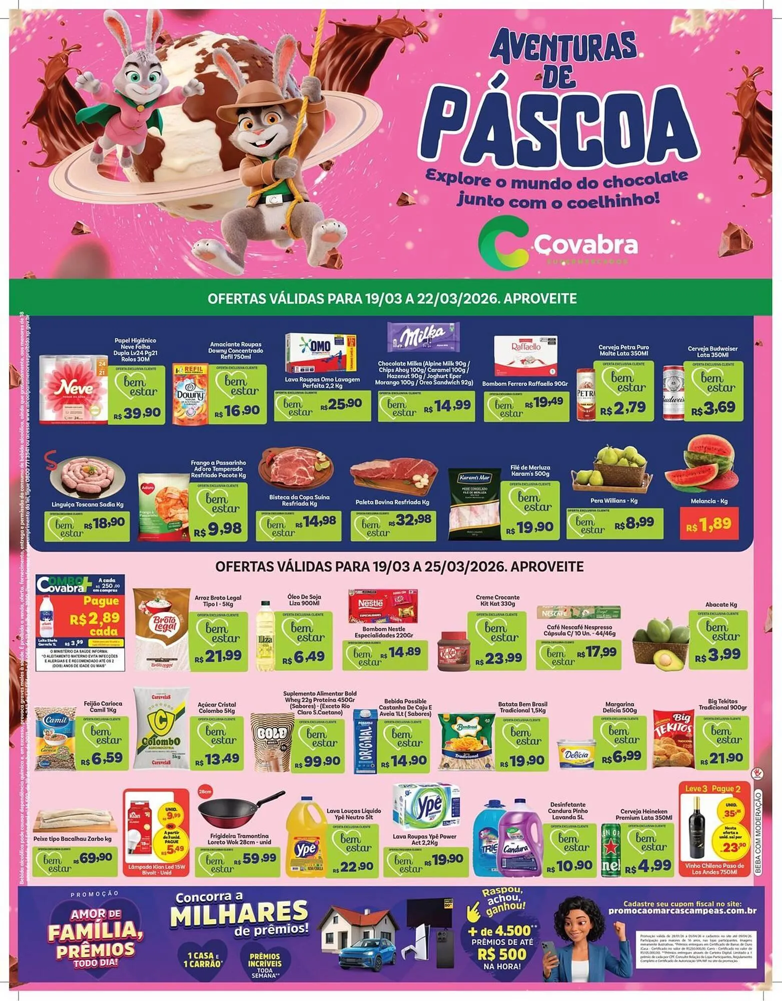 Encarte de Catálogo Covabra Supermercados 19 de março até 25 de março 2026 - Pagina 1