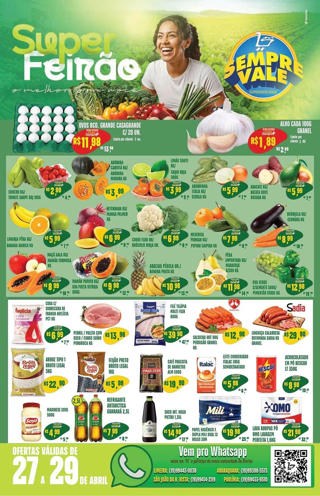 Encarte de Catálogo Sempre Vale Supermercados 27 de abril até 29 de abril 2026 - Pagina 1
