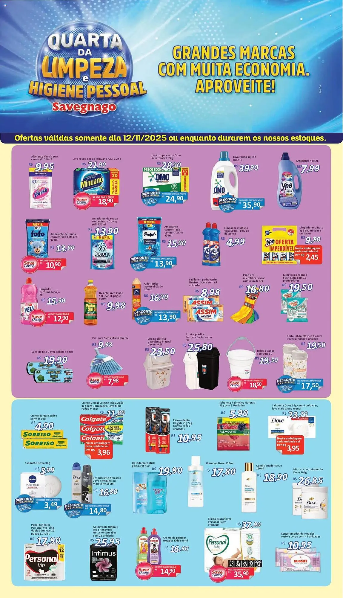 Encarte de Catálogo Supermercados Savegnago 12 de novembro até 13 de novembro 2025 - Pagina 1