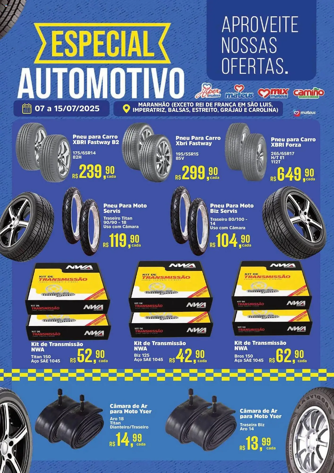 Encarte de Catálogo Supermercados Mateus 7 de julho até 15 de julho 2025 - Pagina 1