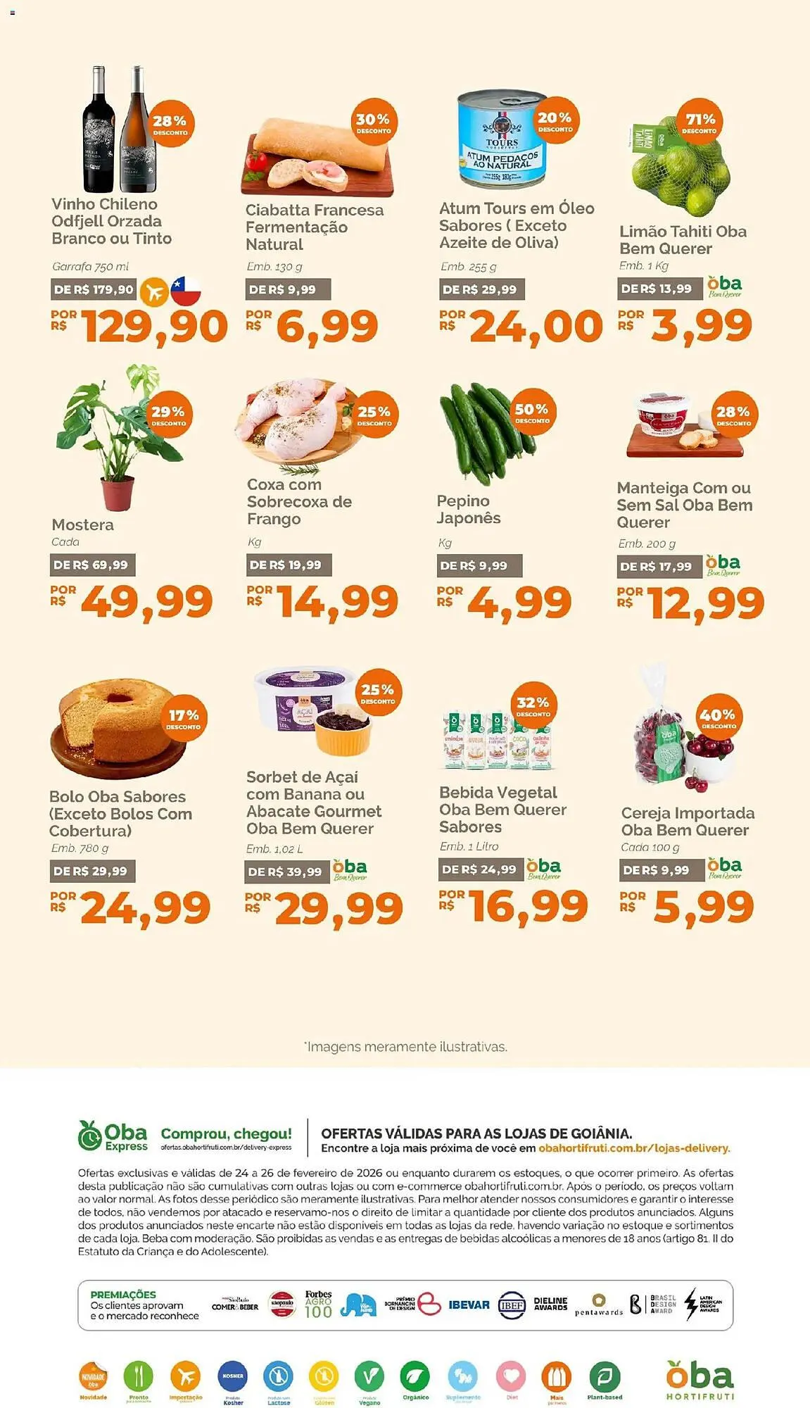 Encarte de Folheto Oba Hortifruti 24 de fevereiro até 26 de fevereiro 2026 - Pagina 7