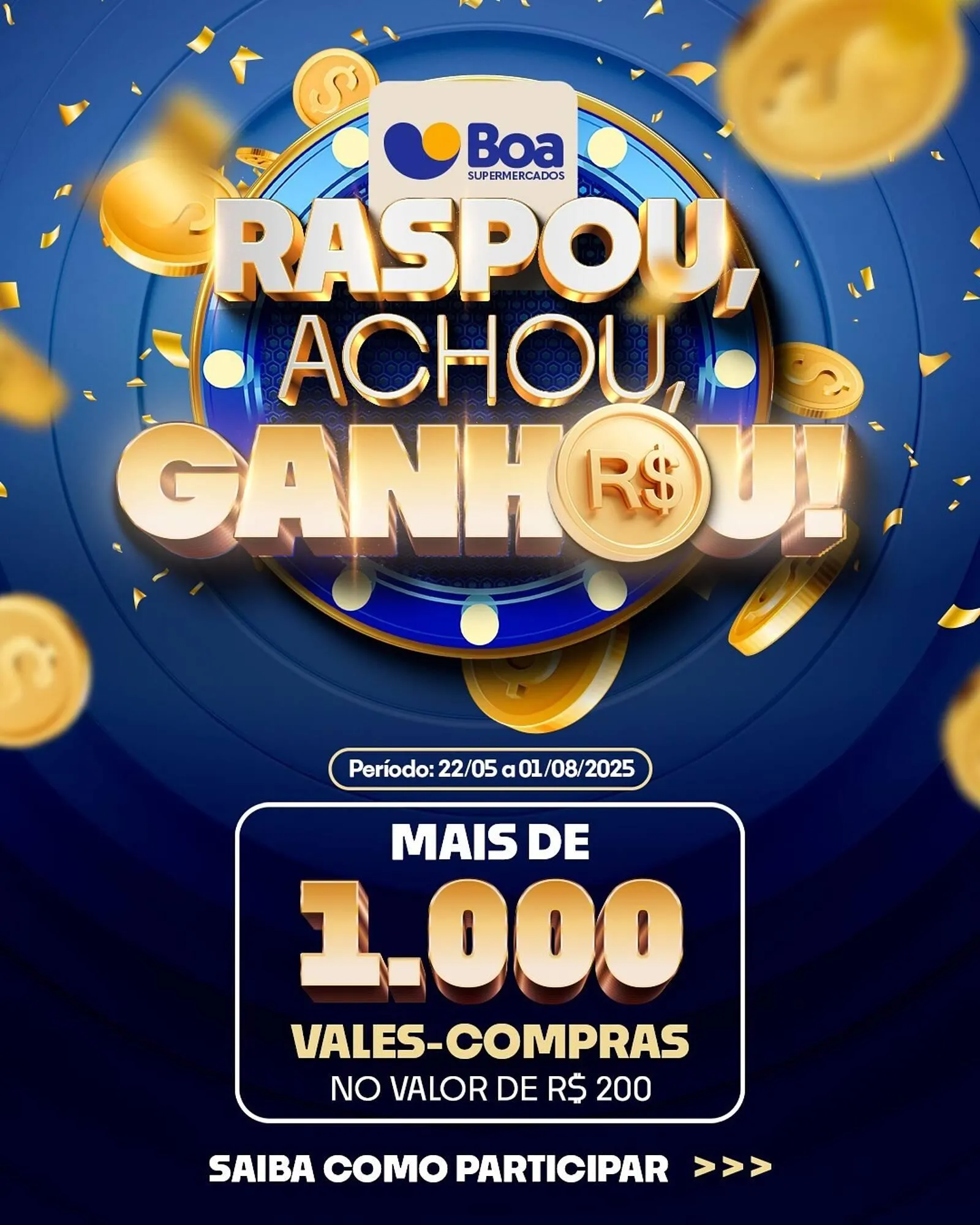 Encarte de Catálogo Boa Supermercados 23 de maio até 1 de agosto 2025 - Pagina 1