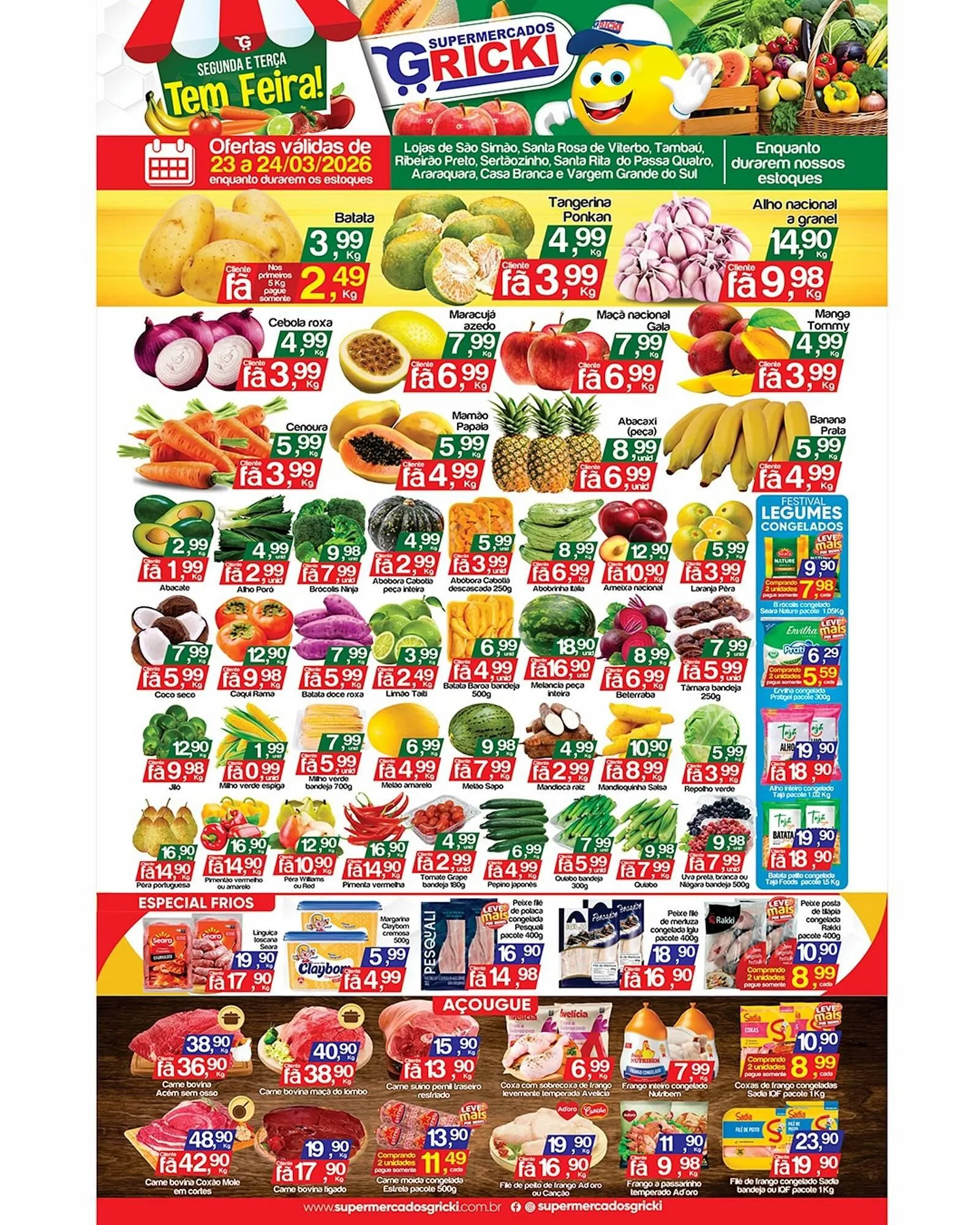 Encarte de Catálogo Supermercados Gricki 23 de março até 24 de março 2026 - Pagina 1