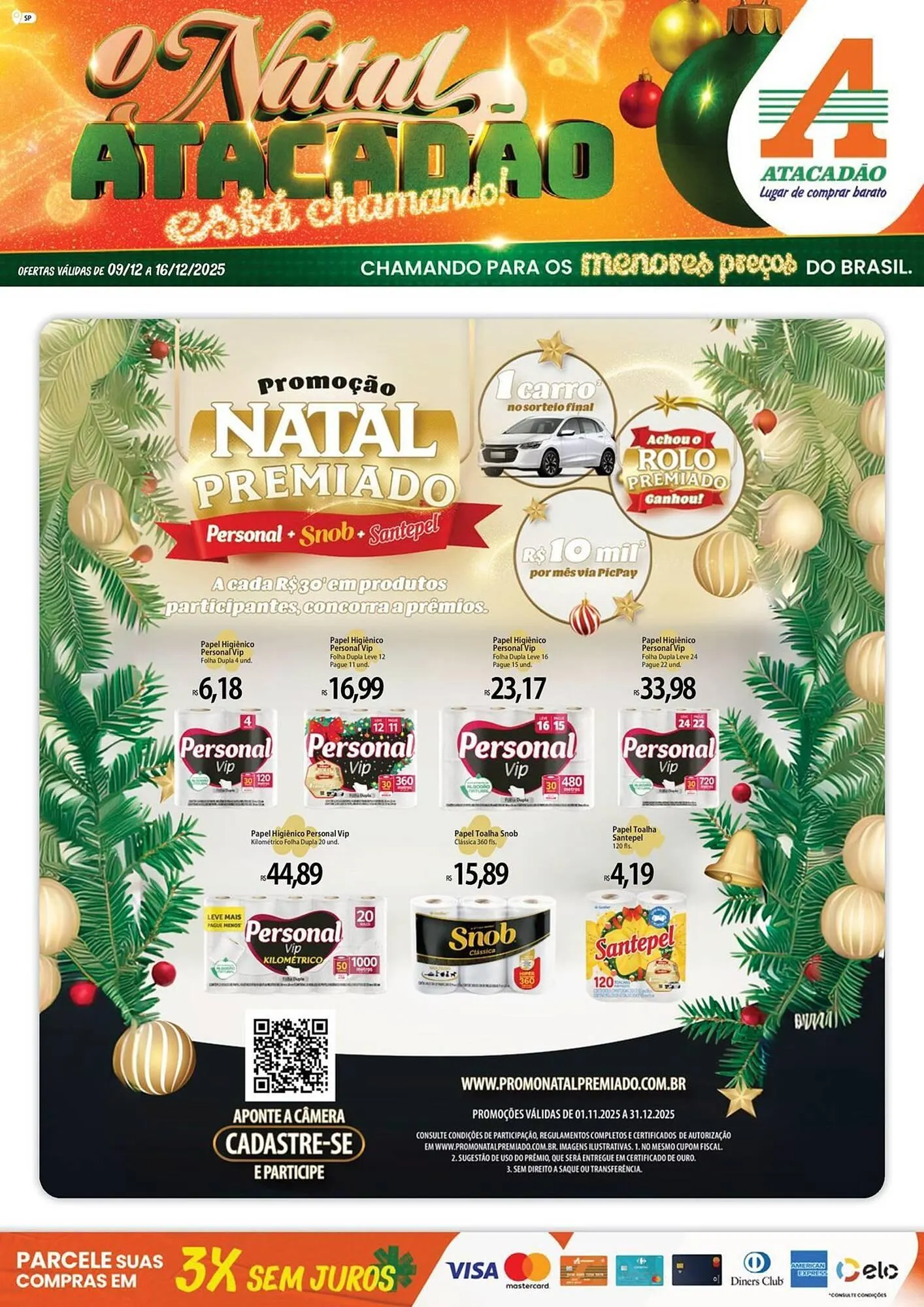 Encarte de Folheto Atacadão 10 de dezembro até 16 de dezembro 2025 - Pagina 1