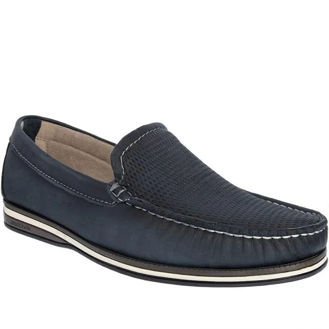 Mocassim Democrata Ted Easy Couro Marinho