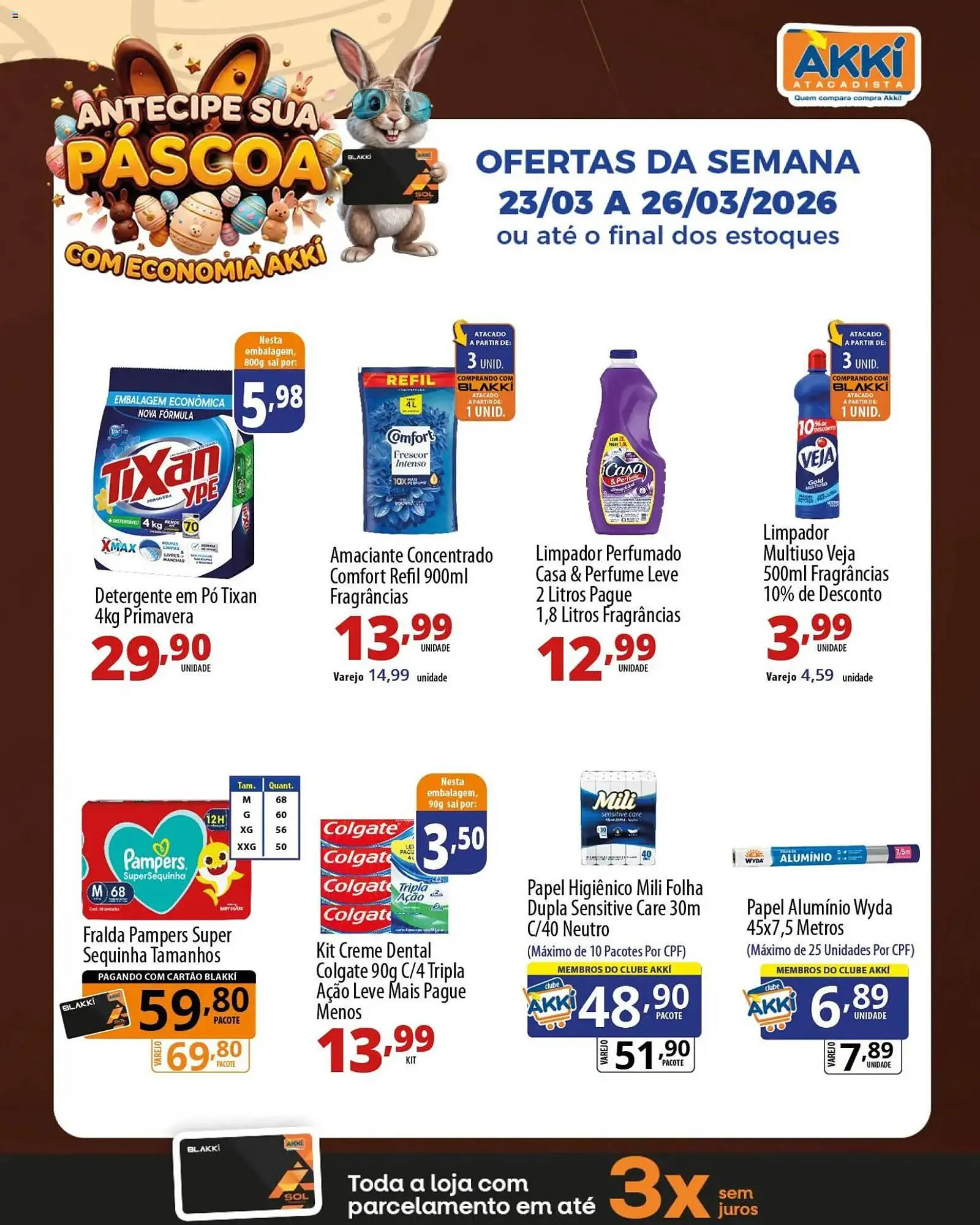 Encarte de Folheto Akki Atacadista 23 de março até 26 de março 2026 - Pagina 1